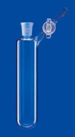 Пробирка круглодонная для азота Lenz 25 мл, муфта NS14/23, стеклянный кран, стекло