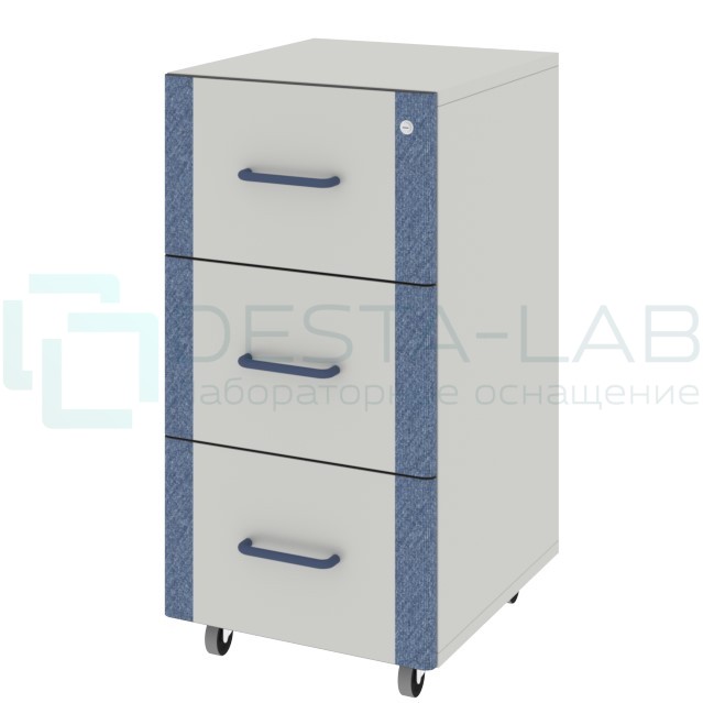 Тумба подкатная из ЛДСтП с 3 ящиками ЛАБ-PRO ТПЯ3 40.50.81
