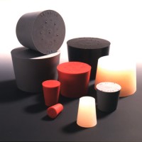 Пробка резиновая Deutsch &amp; Neumann, размеры 3,5/6,5/15 мм, красная