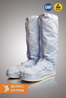 Бахилы для чистых помещений, высокие, твёрдая гипалоновая подошва, на молнии, ЛТО