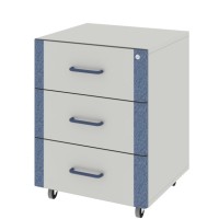Тумба подкатная из ЛДСтП с 3 ящиками ЛАБ-PRO ТПЯ3 50.50.67