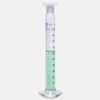Цилиндр мерный ISOLAB 250 мл, класс A, стекло, с пробкой, стеклянное основание