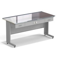 Стол приборный с ящиками и электрикой ЭКРОС 1800х800х900 мм, раб. поверхность - НЕРЖАВЕЮЩАЯ СТАЛЬ