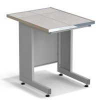 Стол пристенный ЭКРОС 600х800х750 мм, раб. поверхность - КЕРАМИКА с НС бортиком