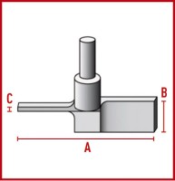 Перемешивающий элемент Bohlender двухлопастной, двухуровневый, длина 800 мм, 80 х 18 х 4 мм, PTFE