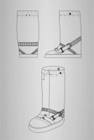 Бахилы для чистых помещений, высокие, тканная гипалоновая подошва, без молнии, ЛТО