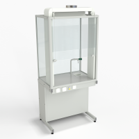 Шкаф демонстрационный напольный с электрикой, евронога, с водой 950х650х2245, раб. поверхность - LABGRADE-лайт