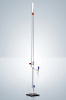 Микробюретка Банга Hirschmann 5 : 0,02 мл, класс AS, с подставкой, с линией Шеллбаха, светлое стекло, синяя градуировка, PTFE краны