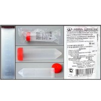 Пробирка полимерная коническая мерная с крышкой вместимостью 50 мл. (без юбки устойчивости), п/п, нестерильная, инд. уп., Литопласт