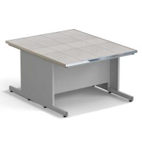 Стол островной ЭКРОС 1200х1500х750 мм, раб. поверхность - КЕРАМИКА с НС бортиком