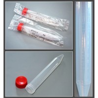 Пробирка лабораторная 15 мл., коническая, 17*120 мм., с винт. кр., стер., с/дел., п/п, Aptaca, инд. уп.