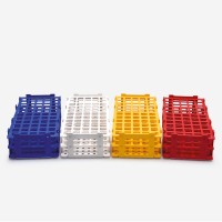 Штатив ISOLAB для пробирок Ø 16 мм, 55 ячеек, разборный, белый, PP