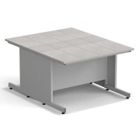 Стол островной ЭКРОС 1200х1500х750 мм, раб. поверхность - КЕРАМИКА с ПВХ кромкой