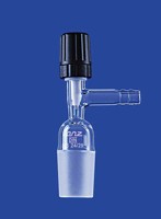 Кран для эксикатора Lenz прямой, игольчатый клапан, PTFE