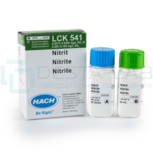 Кюветный тест Hach LCK 541 на Азот нитритный (N-NO2), 50 тестов