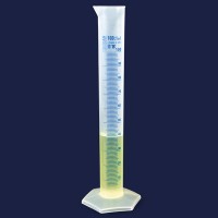 Цилиндр мерный ISOLAB 250 мл, класс B, PP, синяя шкала