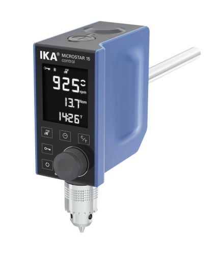 Мешалка верхнеприводная, до 10 л по воде, до 1000 об/мин, Microstar 15 control, IKA