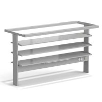 Стеллаж технологический островной ЭКРОС с тремя полками и светильником на 1800