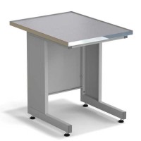 Стол пристенный ЭКРОС 600х800х750 мм, раб. поверхность - МОНОЛИТНЫЙ КЕРАМОГРАНИТ с НС бортиком