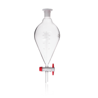 Воронка делительная, 1000 мл, грушевидная, шлиф 29/32, кран ПТФЭ, пробка ПП, 1 шт/уп, Duran (DWK)