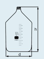Бутыль DURAN Group 10000 мл, GL45, узкогорлая, без крышки, бесцветное стекло