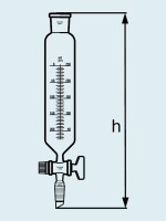 Воронка капельная DURAN Group 100 мл, NS14/23, шкала 2 мл, сливной шлиф NS19/26, стекло