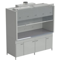 Шкаф вытяжной 2 светильника ВЗБ 2000х900х2145 мм, раб. поверхность - МОНОЛИТНЫЙ КЕРАМОГРАНИТ