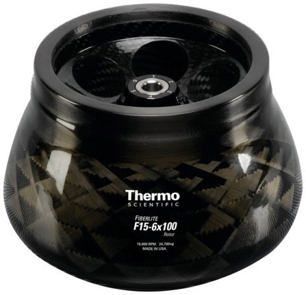 Ротор угловой F15-6х100 мл, карбоновый (углеволокно Fiberlight), до 15000 об/мин, 24652g., Thermo FS