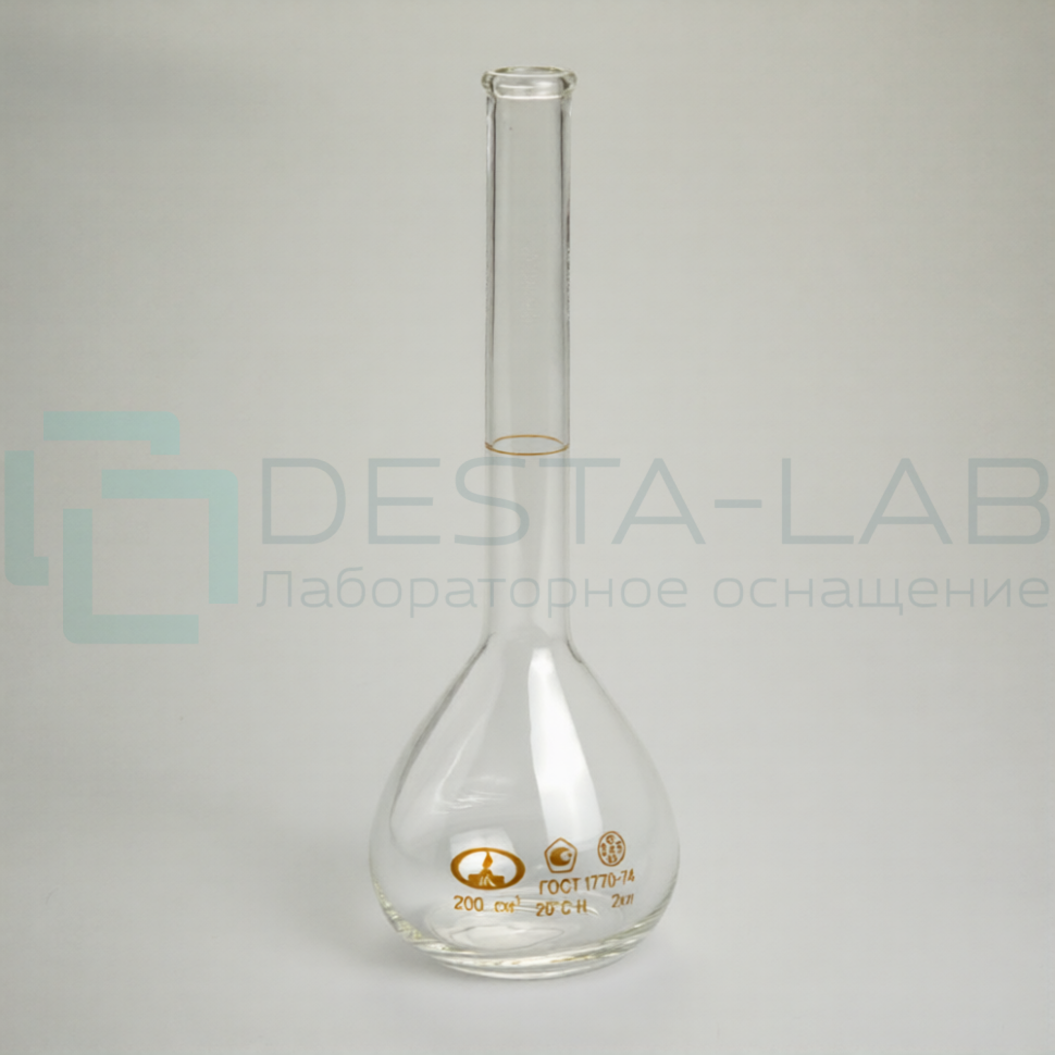 Колба 1-200-2 мерная, ТУ 9464-013-52876351-2014, ГОСТ 1770-74