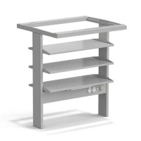 Стеллаж технологический островной ЭКРОС с тремя полками и светильником на 900