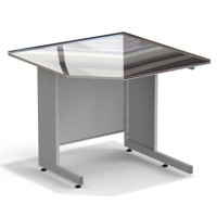 Стол угловой ЭКРОС 1100х1100х900 мм, раб. поверхность - НЕРЖАВЕЮЩАЯ СТАЛЬ