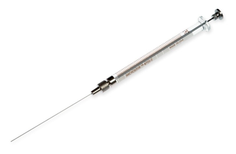 Шприц микролитровый Hamilton 2 мкл, 7002 KH, Knurled Hub Needle, 25 gauge, 2.75 in, point style 3