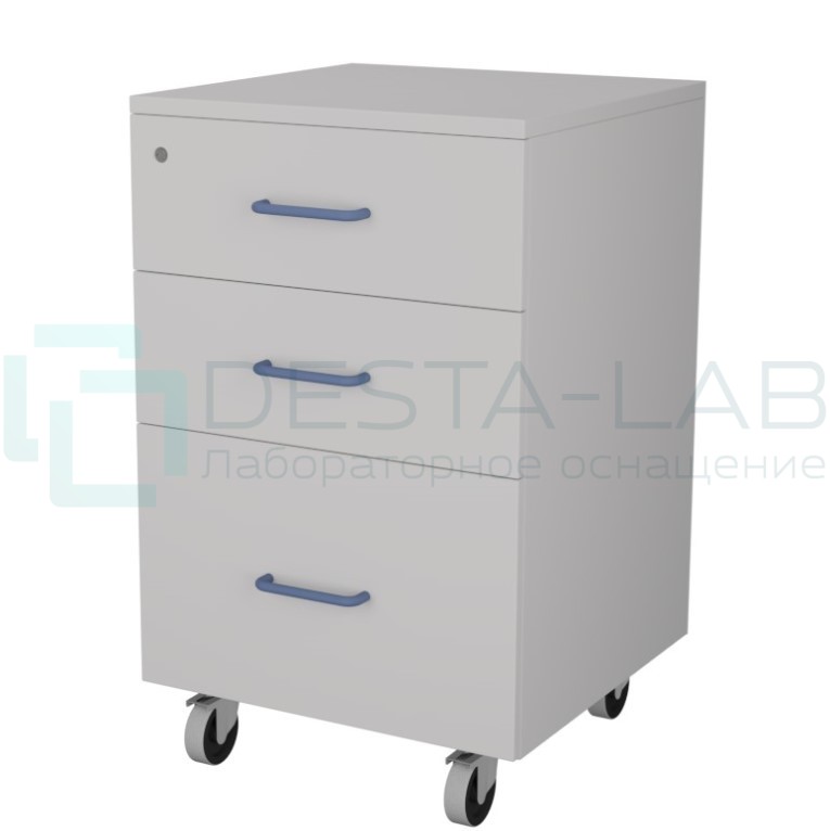 Тумба подкатная металлическая с 3 ящиками ЛАБ-PRO ТПМЯ3 50.50.81