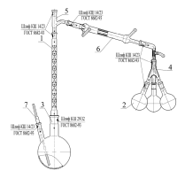 Установка для перегонки под вакуумом, эскиз 1-167