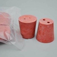 Пробка коническая с 2-мя отверст., резиновая, 60/43 мм, h-60мм, Кartell, уп.5 шт