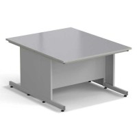 Стол островной ЭКРОС 1200х1500х750 мм, раб. поверхность - МОНОЛИТНЫЙ КЕРАМОГРАНИТ с ПВХ кромкой