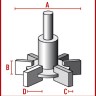 Перемешивающий элемент Bohlender диск, длина 350 мм, диаметр мешалки 38 мм, PTFE