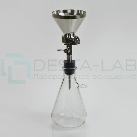 Ячейка фильтровальная с 1-ой воронкой из н/ст V 500 мл под фильтр Ø47 мм (без колбы и пробки)
