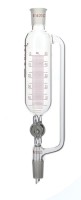 Воронка капельная цилиндрическая Kimble 25 мл, 14/20, с градуировкой, стеклянный кран, с противодавлением, без пробки, стекло