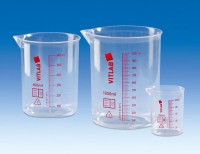 Стакан мерный VITLAB 800 мл, красная шкала, PMP