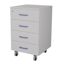 Тумба подкатная металлическая с 4 ящиками ЛАБ-PRO ТПМЯ4 50.50.81