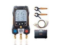 testo 550s Комплект 3 с заправочными шлангами - Умный цифровой манометрический коллектор, смарт-зонды зажимы температуры и набор из трёх заправочных шлангов