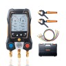 testo 550s Комплект 3 с заправочными шлангами - Умный цифровой манометрический коллектор, смарт-зонды зажимы температуры и набор из трёх заправочных шлангов