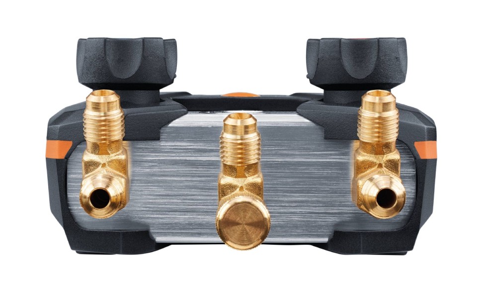 testo 550s Комплект 3 с заправочными шлангами - Умный цифровой манометрический коллектор, смарт-зонды зажимы температуры и набор из трёх заправочных шлангов