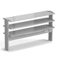 Стеллаж технологический островной ЭКРОС с тремя полками на 1500