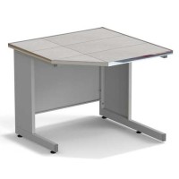 Стол угловой ЭКРОС 900х900х750 мм, раб. поверхность - КЕРАМИКА с НС бортиком