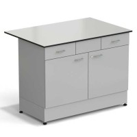 Стол-тумба ЭКРОС 1200х800х900 мм 2 двери + 2 ящика, раб. поверхность - LABGRADE