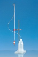 Компактная автоматическая бюретка Brand BLAUBRAND 25 : 0,05 мл, класс AS, светлое стекло, с линией Шеллбаха, PTFE кран, ПЭ бутыль