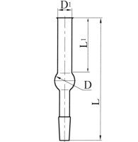 Трубка хлоркальциевая ТХ-П-2-14/23 ГОСТ 25336-82