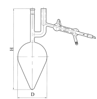 Колба Кляйзена 1000 мл с холодильником эскиз 2-516-01